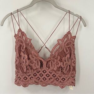 Free People L One Adella Lace Bralette Pink 0055 Mauve large pink purple